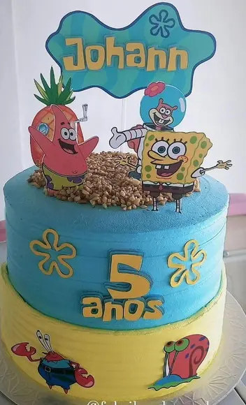 Arquivo de Corte Topo de Bolo Bob Esponja 2