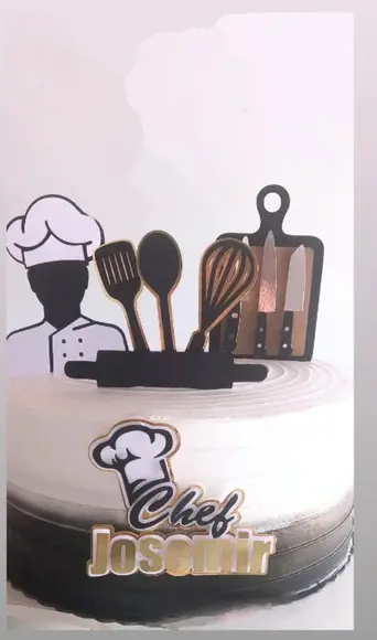 Arquivo de Corte Topo de Bolo Chef de Cozinha