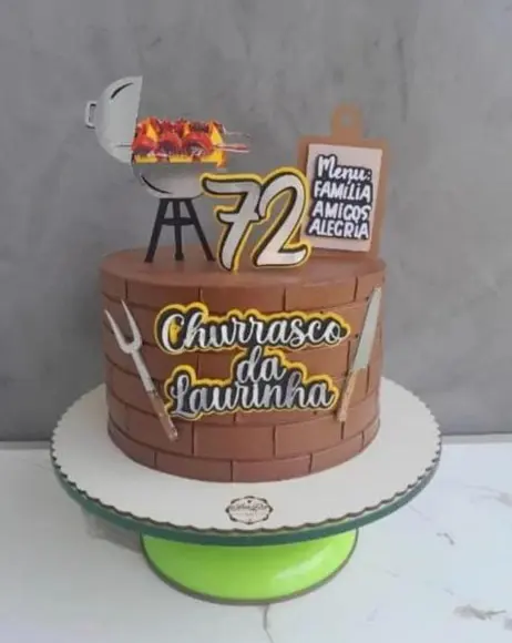 Arquivo de Corte Topo de Bolo Churrasco