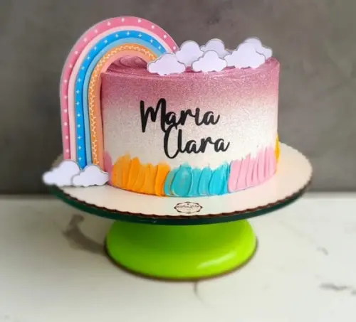 Arquivo de Corte Topo de Bolo Arco Iris