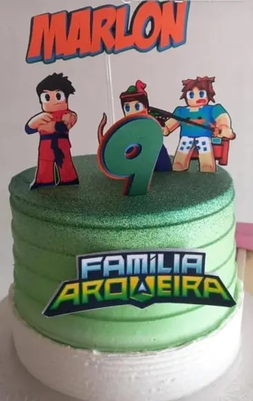 Arquivo de Corte Topo de Bolo Família Arqueira