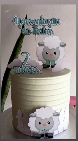 Arquivo de Corte Topo de Bolo Ovelhinhas