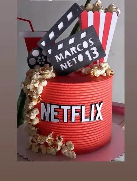 Arquivo de Corte Topo de Bolo Netflix Copo Pipoca