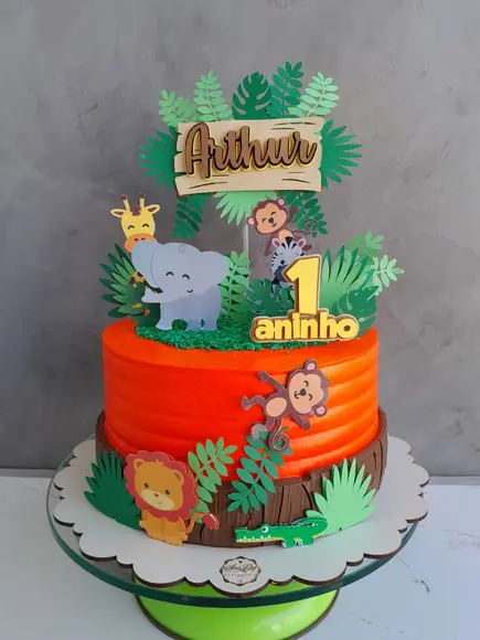 Arquivo de Corte Topo de Bolo Safari