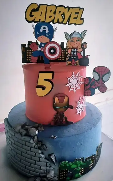 Arquivo de Corte Topo de Bolo Super Herois Cut