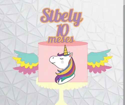Arquivo de Corte Topo Unicornio Asas