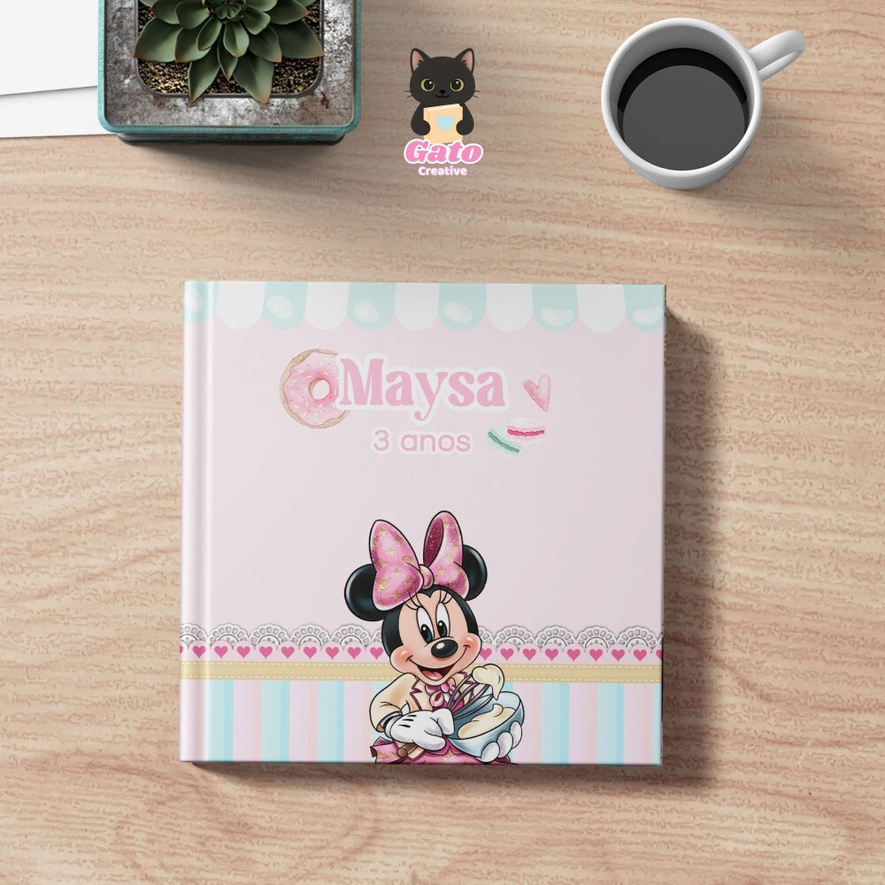 Capa de álbum fotográfico  - Minnie Confeiteira