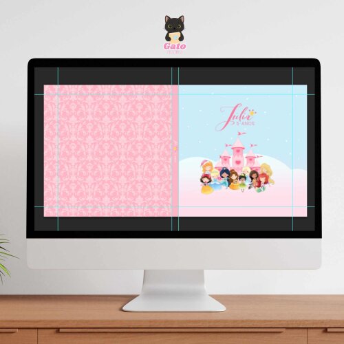 Capa de álbum fotográfico Princesas