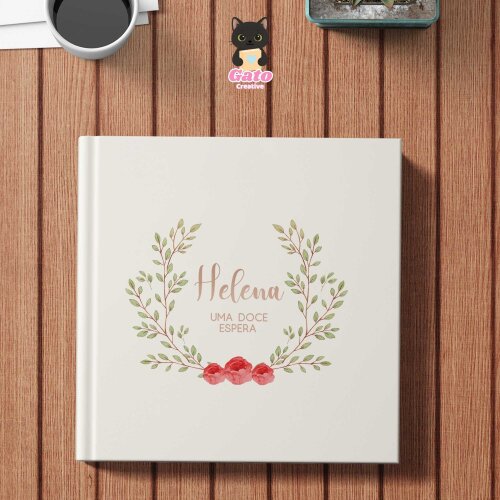 Capa - Newborn Flores vermelhas e galhos