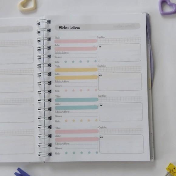 Caderno Diário de Leituras - Registro de Livros - Menina
