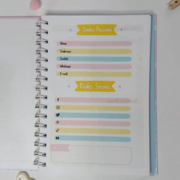 Caderno Diário de Leituras - Registro de Livros - Corações