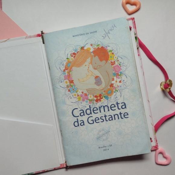 Capa para Caderneta Gestante Silhueta Rosa