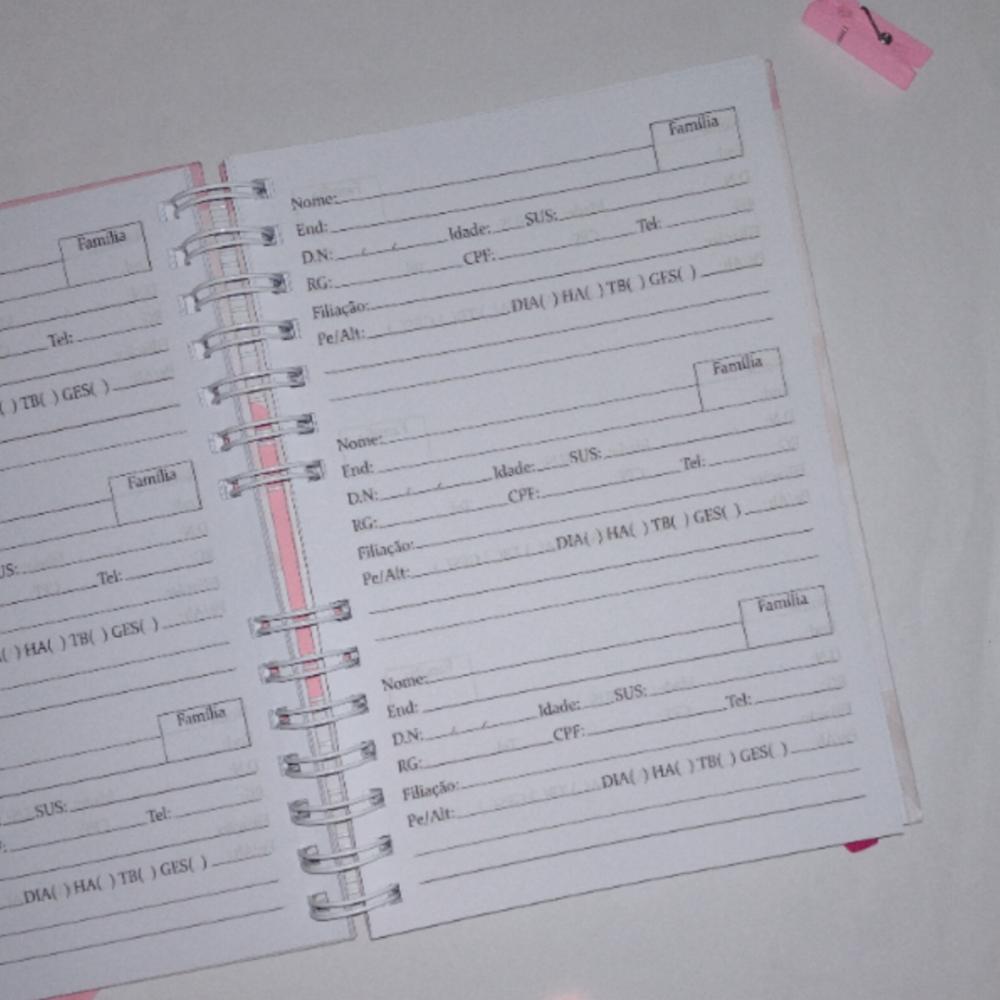Caderno de Cadastro Agente Comunitário de Saúde - Rosa