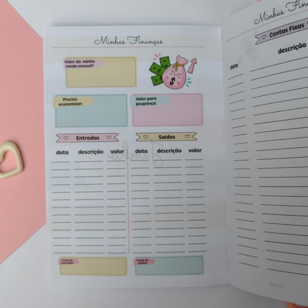 Caderno de Controle Financeiro Brochurinha - Rabiscos