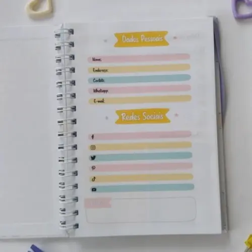 Caderno Diário de Leituras - Registro de Livros - Menina