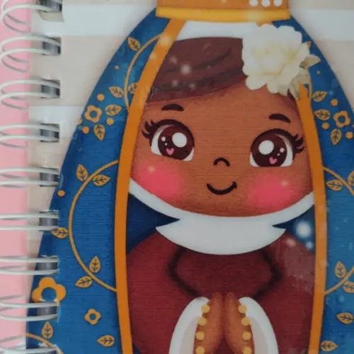 Caderno Santinha A5 - Caderno Pautado Personalizado