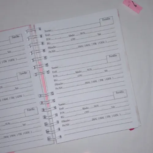 Caderno de Cadastro Agente Comunitário de Saúde - Rosa