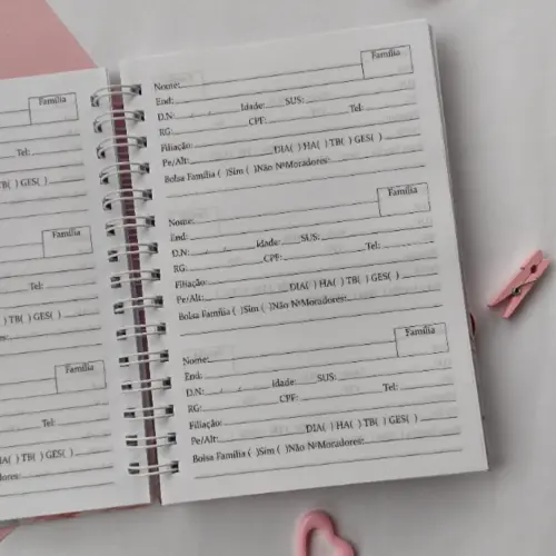 Caderno de Cadastro Agente Comunitário de Saúde - Floral 2
