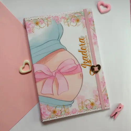 Capa para Caderneta Gestante Laço Rosa