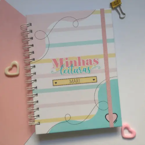 Caderno Diário de Leituras - Registro de Livros - Listras