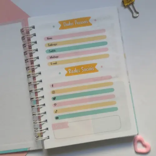 Caderno Diário de Leituras - Registro de Livros - Listras
