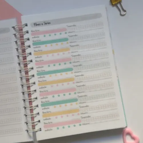 Caderno Diário de Leituras - Registro de Livros - Listras