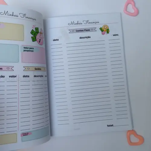 Caderno de Controle Financeiro Brochurinha - Rabiscos