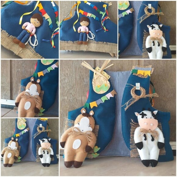 Colete Infantil Festa Junina/julina em Feltro com Gravata