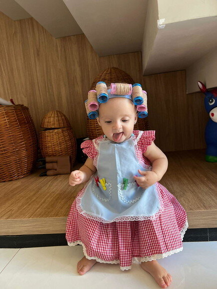 Fantasia Dona Florinda Bebê/infantil