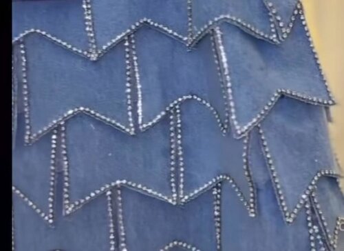 Saia Junina Jeans Bandeirinhas