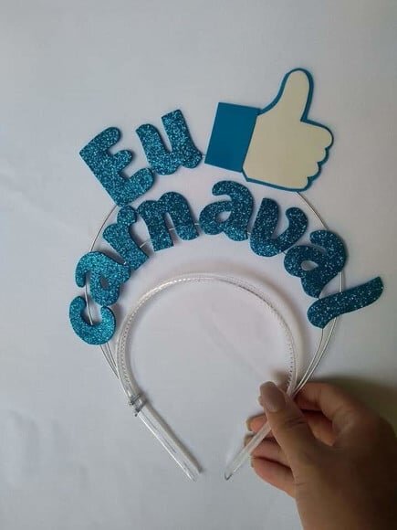 Tiara de Carnaval Divertida Eu Amo Carnaval