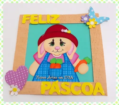 Enfeite de Porta Feliz Páscoa