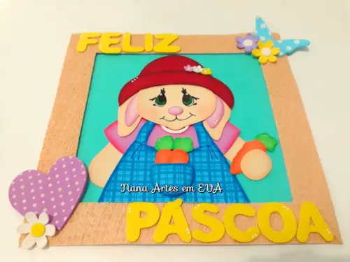 Enfeite de Porta Feliz Páscoa
