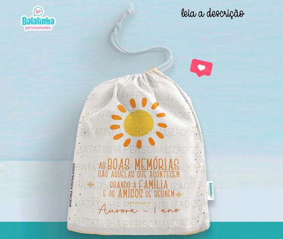 Saquinho Lembrancinha Minha Primeira Volta ao Sol