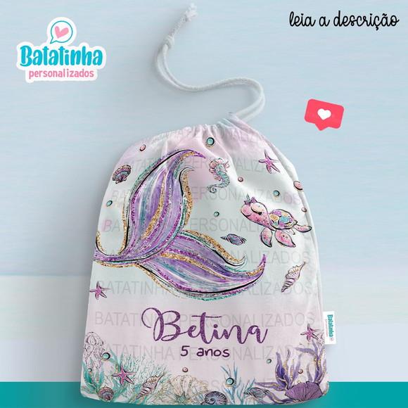 Sacolinha / Saquinho Lembrança Sereia