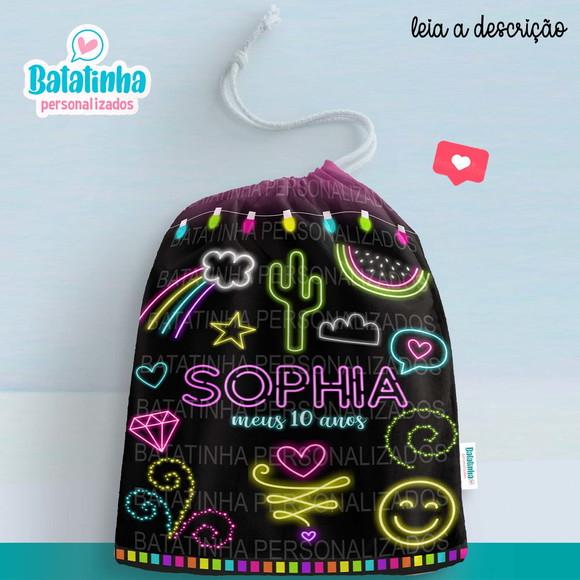 Sacolinha / Saquinho Lembrancinha Neon