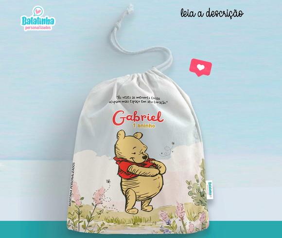 Saquinho Personalizado Ursinho Pooh