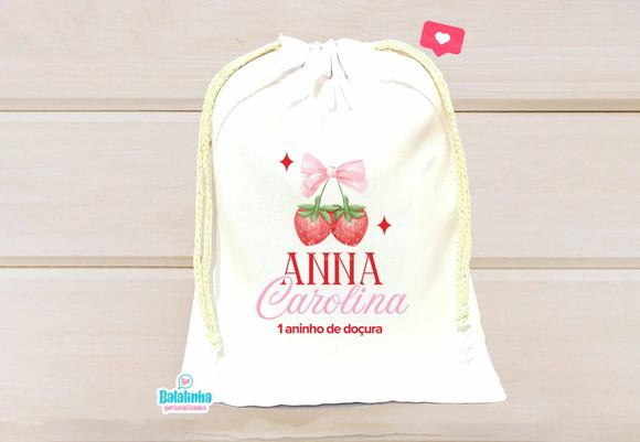 Saquinho Personalizado Morango 15x20cm