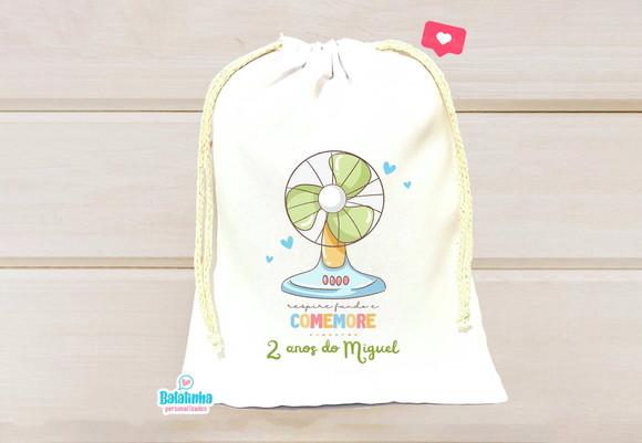 Saquinho Personalizado Ventilador 15x20cm
