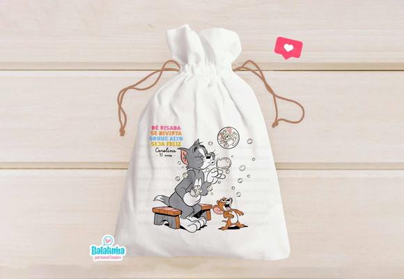Saquinho Personalizado Lembrancinha Tom e Jerry