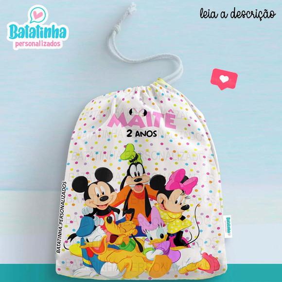 Saquinho Lembrancinha Turma do Mickey