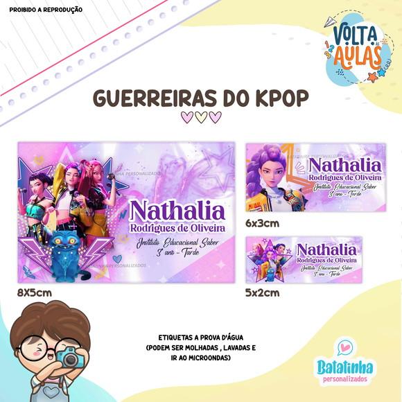 Etiqueta Escolar à Prova D'agua - Guerreiras do Kpop