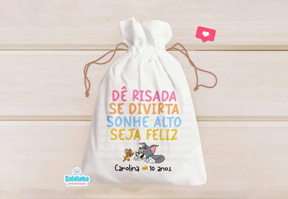 Saquinho Personalizado Lembrancinha Tom e Jerry