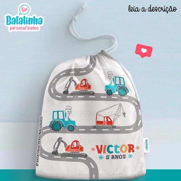 Sacolinha / Saquinho Surpresa - Trator / Construtor