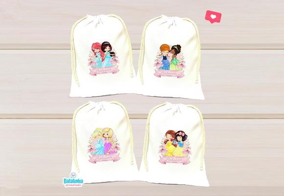 Saquinho Personalizado Princesas 15x20cm