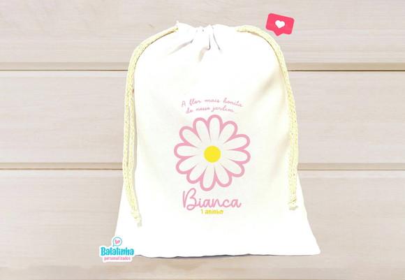 Saquinho Personalizado Margarida 15x20cm
