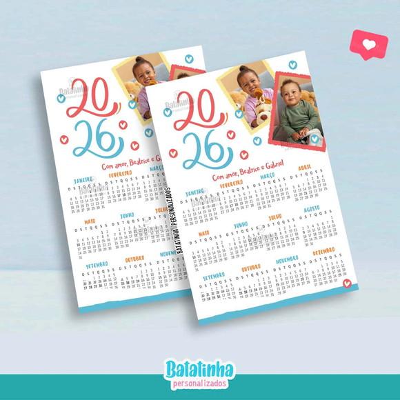 Imã de Geladeira - Calendário 2026