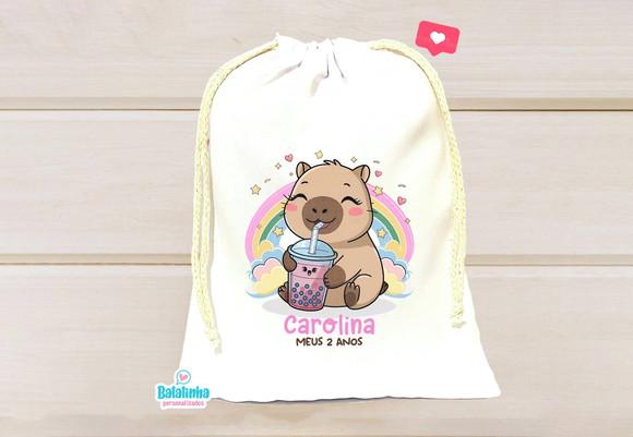 Saquinho Personalizado Capivara 15x20cm
