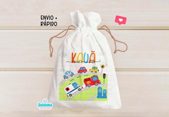 Saquinho Personalizado Meios de Transporte
