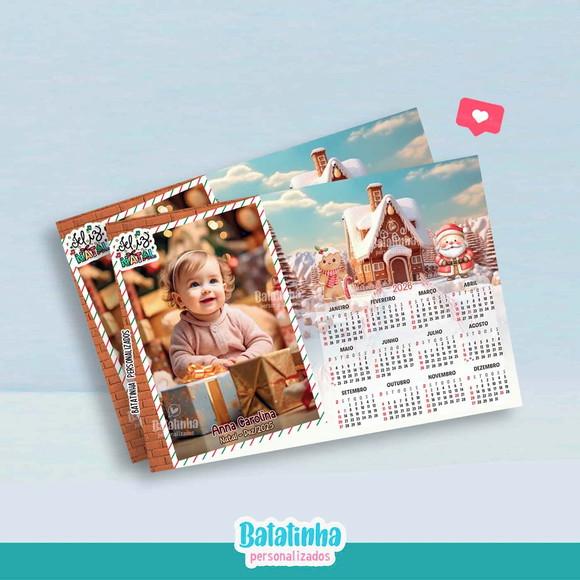 Imã de Geladeira Natal - Calendário 2026